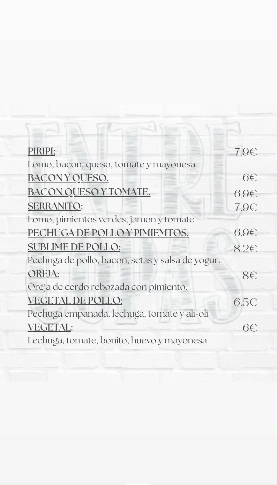 Bocadillos EntreCopas